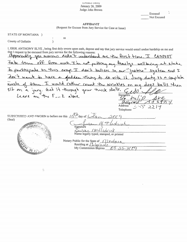 affidavit affidavit