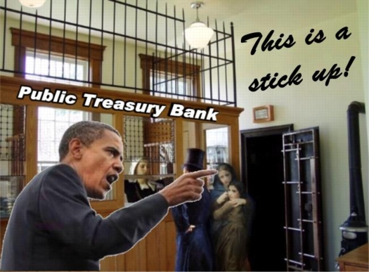 Obama Bank Stick up